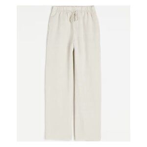 NWT H&M Tan Linen-blend Pull On Pants Size Medium